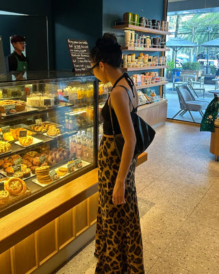 Big leopard mermaid maxi skirt