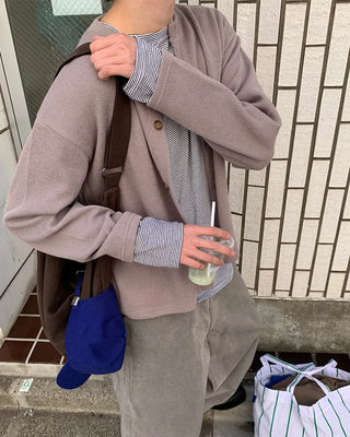 Colored Round Cardigan