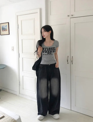Slim Lifted Short-Sleeve T-Shirt