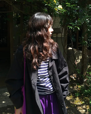 Raglan Shoulder Single Long Trench Coat
