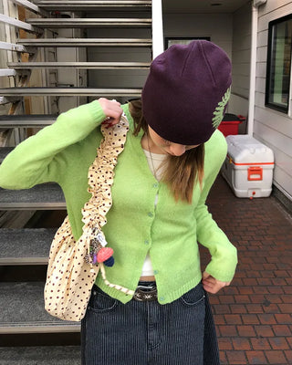 Dot Drawstring Shoulder Bag
