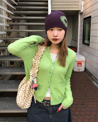 Dot Drawstring Shoulder Bag