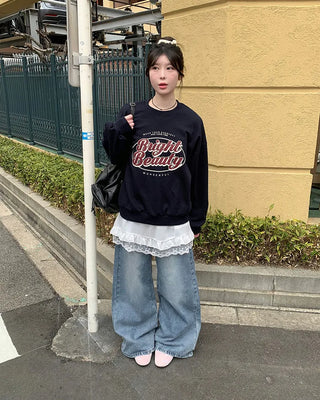Lettering Point Sweatshirt