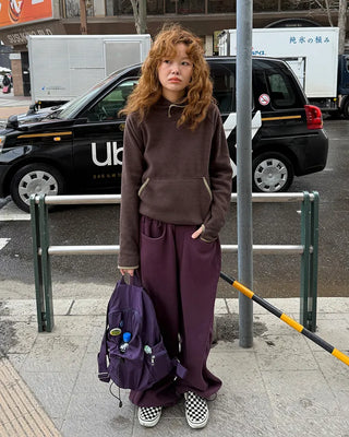 Fleece-lined balloon sweatpants