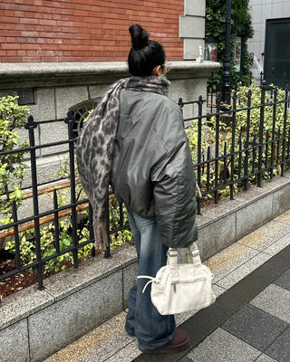 (Unisex) Gathered Sleeve Military Blouson