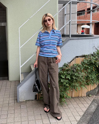 Cotton wide-leg pants