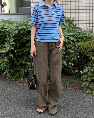 Cotton wide-leg pants
