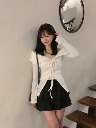 [3 colors] Frill Tiered Skirt