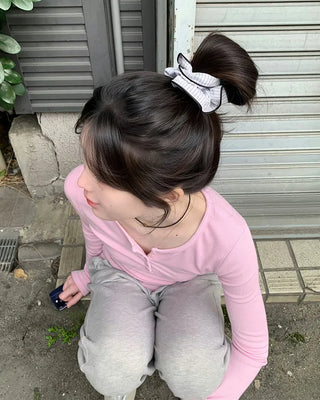 Striped Hair Scrunchie