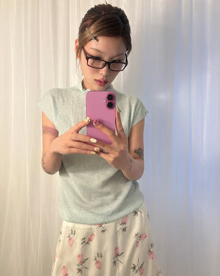 Square acrylic frame glasses