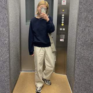 Stitched raglan sweatshirt
