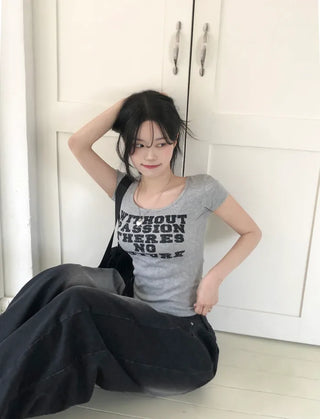 Slim Lifted Short-Sleeve T-Shirt