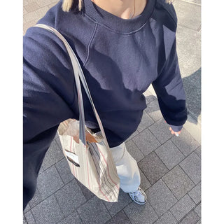 Stitched raglan sweatshirt