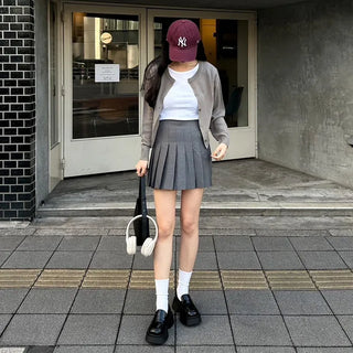Basic slim plain short-sleeved T-shirt