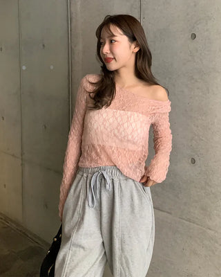 Lace see-through T-shirt