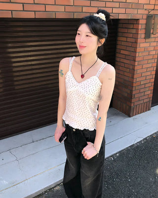 Flower lace detail camisole