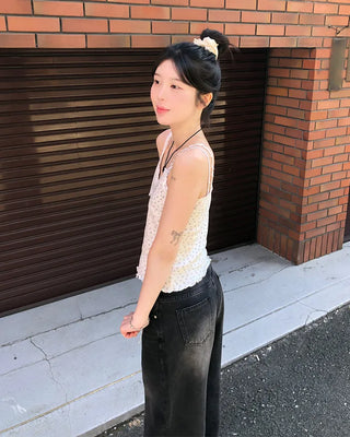 Flower lace detail camisole