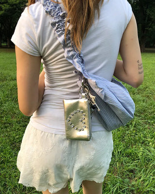 Heart Cubic Stripe Wallet Pouch