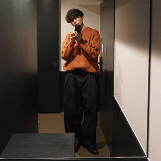 (Unisex) Round Openwork Knit