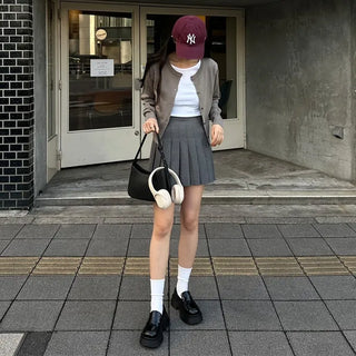 Basic slim plain short-sleeved T-shirt