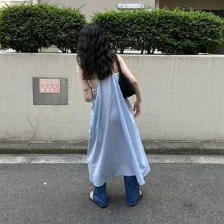 Sleeveless Shirred Long Dress
