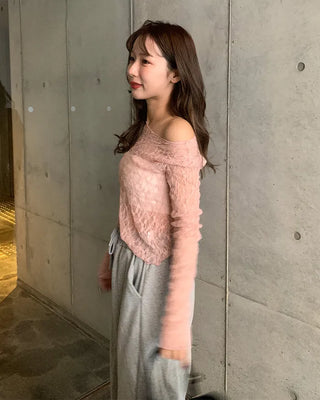 Lace see-through T-shirt