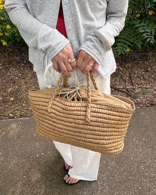 Rattan Square Handbag