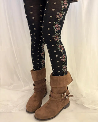 Ankle double belt 2-way suede boots