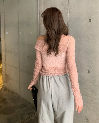 Lace see-through T-shirt