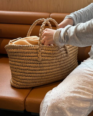Rattan Square Handbag