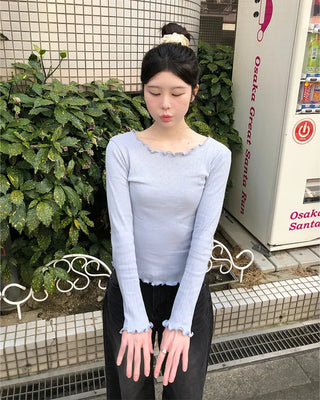 Punching Wave Point Long Sleeve T-Shirt