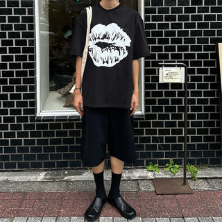Pigmented Wide Cotton Half Pants