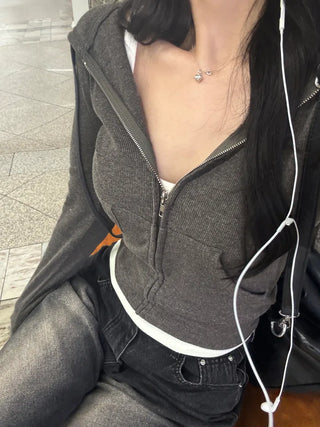 Slim Rib Hoodie