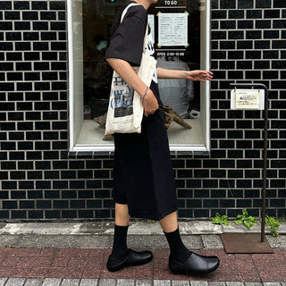 Pigmented Wide Cotton Half Pants