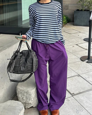 Wood Bead Nylon Easy Pants