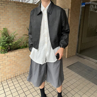 Elastic waist half slacks