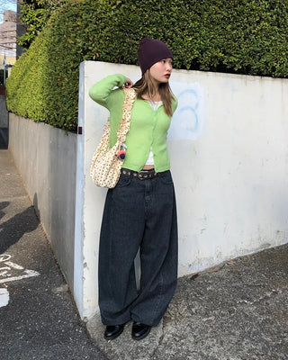 Dot Drawstring Shoulder Bag