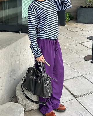 Round neck loose long-sleeve knit
