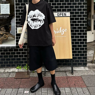 Pigmented Wide Cotton Half Pants