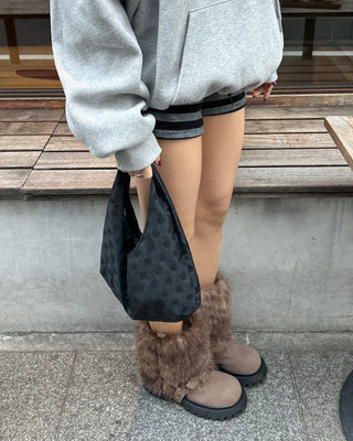 Dot Hobo One-Shoulder Bag