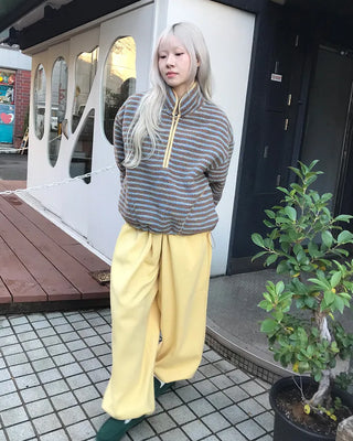 Half-zip border fleece