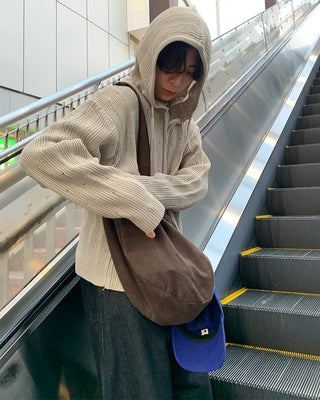 Casual cotton crossbody bag