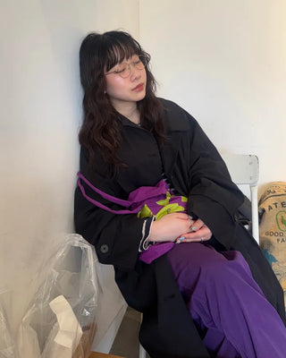 Raglan Shoulder Single Long Trench Coat