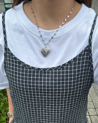 Big Heart Pendant Necklace