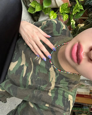 Asymmetrical Colorful Bead Necklace