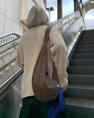 Casual cotton crossbody bag
