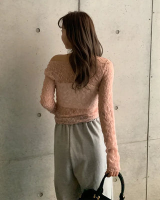 Lace see-through T-shirt