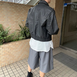Elastic waist half slacks