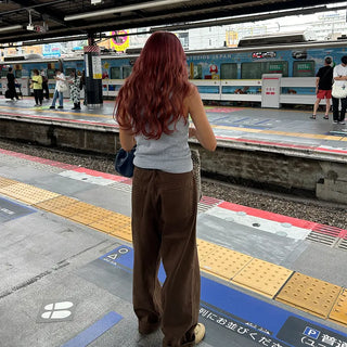 Wide cotton pants