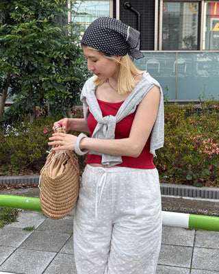Round neck simple ribbed camisole